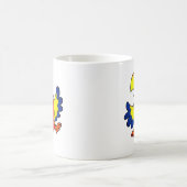 Funny Colorful Cartoon Parrot Bird Kaffeetasse (Mittel)