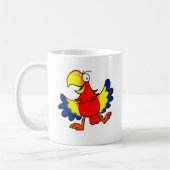 Funny Colorful Cartoon Parrot Bird Kaffeetasse (Links)
