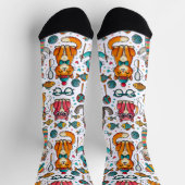 Funny Colorful Cats Pattern Socken Cat Lover Gesch (Oben)