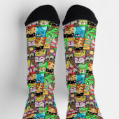 Funny Colorful Cats Socken (Oben)