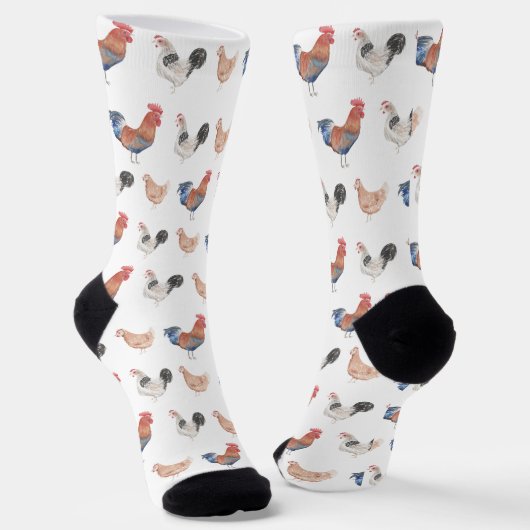 Funny Colorful Chicken Hen Socken (Gewinkelt)