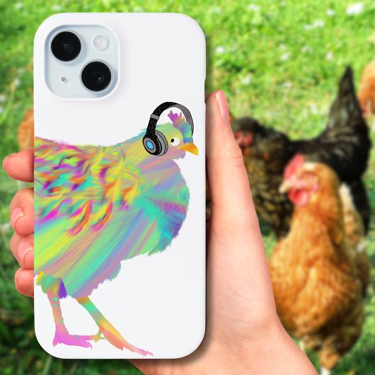 Funny Colorful Chicken Illustration Case-Mate iPhone Hülle