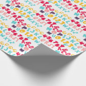 Funny Colorful Comic Alphabet Geschenkpapier (Ecke)