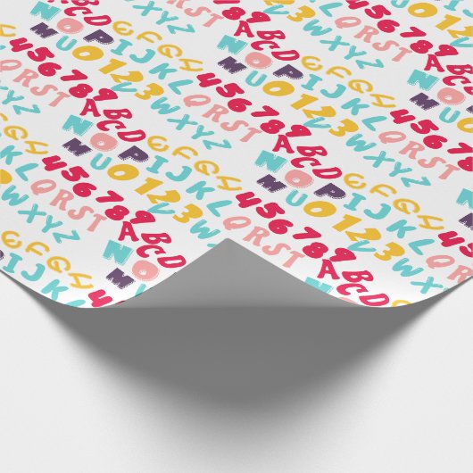 Funny Colorful Comic Alphabet Geschenkpapier (Ecke)
