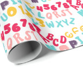 Funny Colorful Comic Alphabet Geschenkpapier (Rolleneckpunkt)
