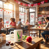 Funny, Colorful, Cute, Cartoon Valentine Heart Kaffeetasse