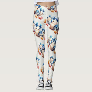 Funny Colorful Dancing Nudibranchs und Korallen Leggings