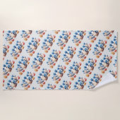 Funny Colorful Dancing Nudibranchs und Korallen Strandtuch (Vorderseite)