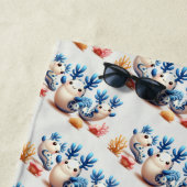 Funny Colorful Dancing Nudibranchs und Korallen Strandtuch (Beispiel)