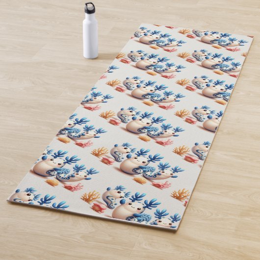 Funny Colorful Dancing Nudibranchs und Korallen Yogamatte (Beispiel)