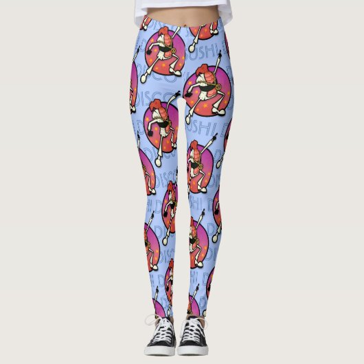 FUNNY COLORFUL DISCO SUSHI GRAPHISCHE LEGGINGS (Vorderseite)