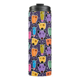 Funny Colorful Dogs Thermosbecher
