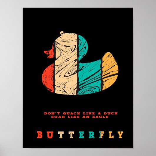 Funny Colorful Duck Art |Perfektes Geschenk zu Hal Poster (Vorne)