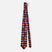 Funny Colorful Faces Krawatte (Vorderseite)