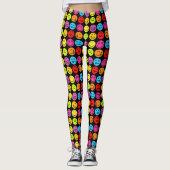 Funny Colorful Faces Leggings (Vorderseite)