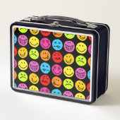 Funny Colorful Faces Metall Brotdose (Vorderseite)