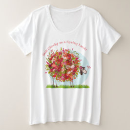 Funny Colorful Floral Bouquet Lamm Große Größe T-Shirt