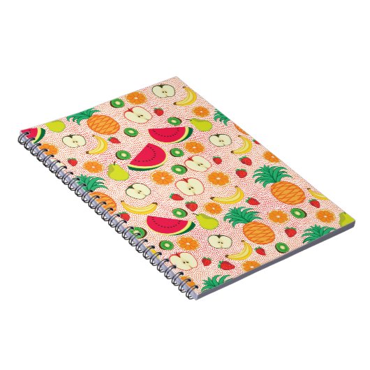 Funny Colorful Frucht Sommer Gesund Gemüse Notizblock (Rechte Seite)