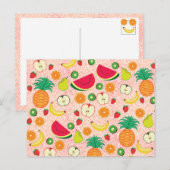 Funny Colorful Frucht Sommer Gesund Gemüse Postkarte (Vorne/Hinten)