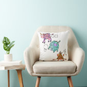 Funny Colorful Geometric Cows Throw Kissen (Stuhl )