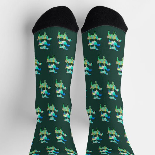 Funny Colorful Goat Pattern Socken (Oben)