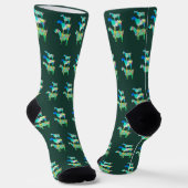 Funny Colorful Goat Pattern Socken (Gewinkelt)