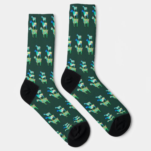 Funny Colorful Goat Pattern Socken (Rechts)