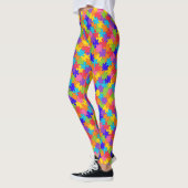 Funny Colorful Jigsaw Puzzle Stücke Leggings (Links)