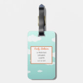 Funny Colorful Kawaii Bird Hot Air Ballon Sommer Gepäckanhänger (Rückseite vertikal)