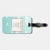 Funny Colorful Kawaii Bird Hot Air Ballon Sommer Gepäckanhänger (Rückseite horizontal)