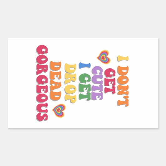 Funny Colorful LGBTQ Monat Rechteckiger Aufkleber (Vorderseite)