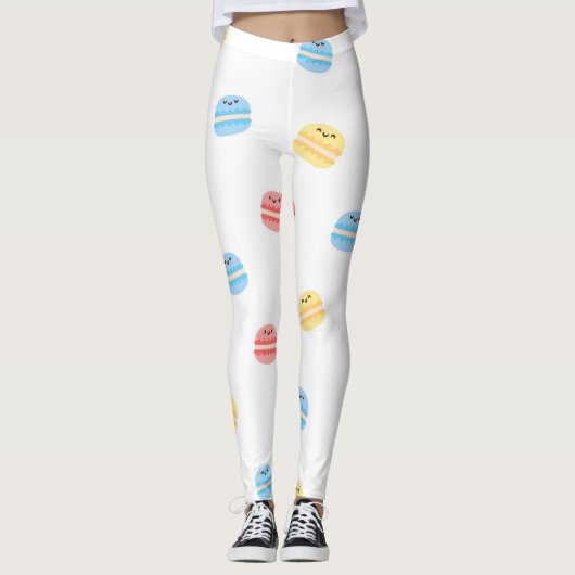 Funny Colorful Macaroons Leggings (Vorderseite)