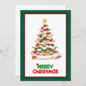 Funny Colorful Modern Stilvoll frohe Weihnachten (Vorne/Hinten)