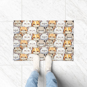 Funny Colorful Moody Cats Kitten pet Muster Fußmatte