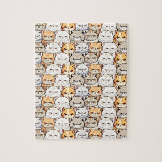 Funny Colorful Moody Cats Kitten pet Muster Puzzle (Vertikal)