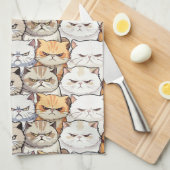 Funny Colorful Moody Meow Cats Kitten Haustier Mus Geschirrtuch (Viertel Falte)