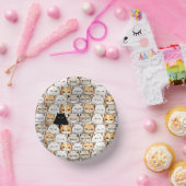 Funny Colorful Moody Meow Cats Kitten Haustier Mus Pappteller (Party)