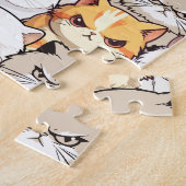 Funny Colorful Moody Meow Cats Kitten Haustier Mus Puzzle (Seite)
