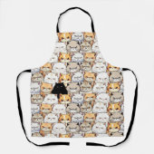 Funny Colorful Moody Meow Cats Kitten Haustier Mus Schürze (Vorderseite)
