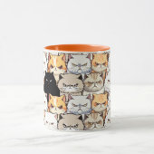 Funny Colorful Moody Meow Cats Kitten Haustier Mus Tasse (Zentrum)