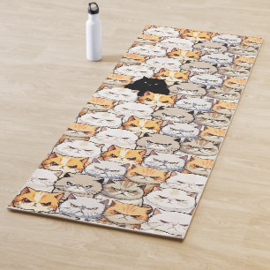 Funny Colorful Moody Meow Cats Kitten Haustier Mus Yogamatte
