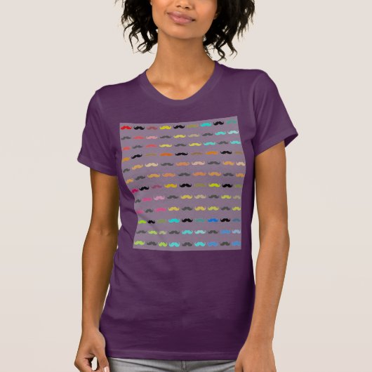 Funny Colorful Mustaches T-Shirt (Vorderseite)