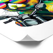Funny Colorful Ostersonne Grafik Design Poster (Ecke)