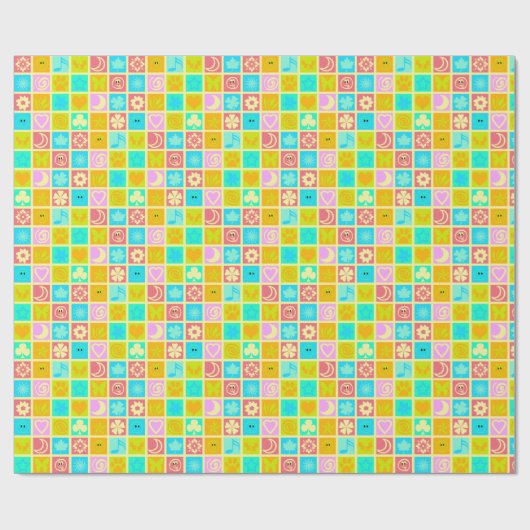 Funny Colorful Pattern Baby Geschenkpapier (Flach)
