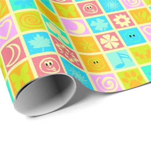 Funny Colorful Pattern Baby Geschenkpapier (Rolleneckpunkt)