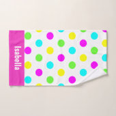 Funny Colorful Polka Dots Personalisiert Kids Name Handtuch (Handtuch)