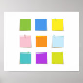 Funny Colorful Post-it Notes Poster (Vorne)