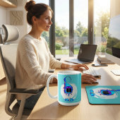 Funny, Colorful, Quirky, Cartoon Character Kaffeetasse