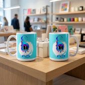 Funny, Colorful, Quirky, Cartoon Character Kaffeetasse