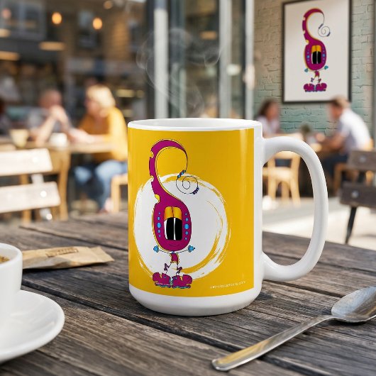 Funny, Colorful, Quirky, Cartoon Character Kaffeetasse